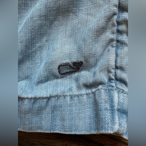 Vineyard Vines Long Sleeved Girl’s Chambray Dress - size small - Picture 2 of 4